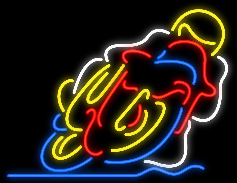 Motorcycle Racer Rider Neon Sign